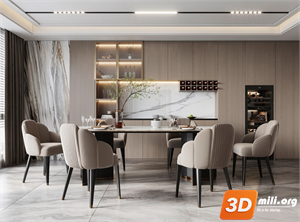 Dining Table Set Skp Files